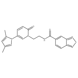 N-(2-(3-(3,5-dimethyl-1H-pyrazol-1-yl)-6-oxopyridazin-1(6H)-yl)ethyl)benzo[c][1,2,5]thiadiazole-5-carboxamide Structure
