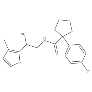 1-(4-chlorophenyl)-N-(2-hydroxy-2-(3-methylthiophen-2-yl)ethyl)cyclopentanecarboxamide Structure