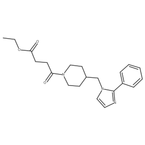ethyl 4-oxo-4-(4-((2-phenyl-1H-imidazol-1-yl)methyl)piperidin-1-yl)butanoate Structure