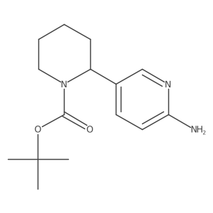 tert-Butyl 2-(6-aminopyridin-3-yl)piperidine-1-carboxylate Structure