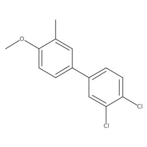 1,2-Dichloro-4-(4-methoxy-3-methylphenyl)benzene结构式