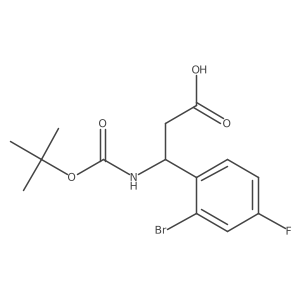 (3S)-3-(2-bromo-4-fluorophenyl)-3-{[(tert-butoxy)carbonyl]amino}propanoic acid Structure