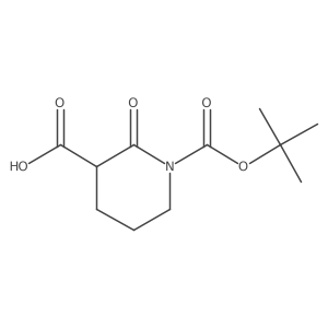 1-(Tert-butoxycarbonyl)-2-oxopiperidine-3-carboxylic acid结构式
