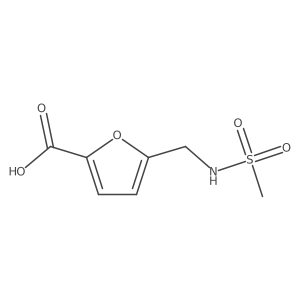 5-(Methanesulfonamidomethyl)furan-2-carboxylic acid结构式