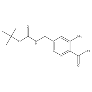 3-Amino-5-[[(tert-butoxycarbonyl)amino]methyl]pyridine-2-carboxylic acid Structure