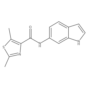 N-(1H-indol-6-yl)-2,5-dimethyl-1,3-thiazole-4-carboxamide结构式