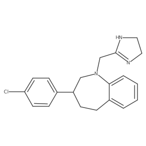 3-(4-Chlorophenyl)-2,3,4,5-tetrahydro-1-((2-imidozolin-2-yl)-methyl)-1-benzazepine Structure
