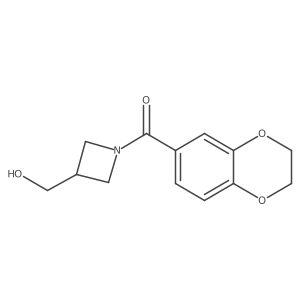 (2,3-Dihydrobenzo[b][1,4]dioxin-6-yl)(3-(hydroxymethyl)azetidin-1-yl)methanone结构式