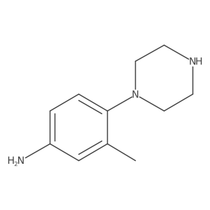 3-Methyl-4-(piperazin-1-yl)aniline结构式