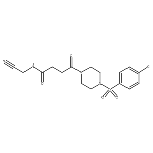 4-[4-(4-chlorobenzenesulfonyl)piperazin-1-yl]-N-(cyanomethyl)-4-oxobutanamide结构式