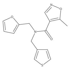 N-(furan-2-ylmethyl)-5-methyl-N-(thiophen-3-ylmethyl)isoxazole-4-carboxamide Structure