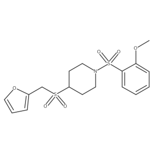 4-((Furan-2-ylmethyl)sulfonyl)-1-((2-methoxyphenyl)sulfonyl)piperidine Structure