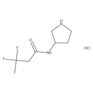 3,3,3-trifluoro-N-(pyrrolidin-3-yl)propanamide hydrochloride结构式