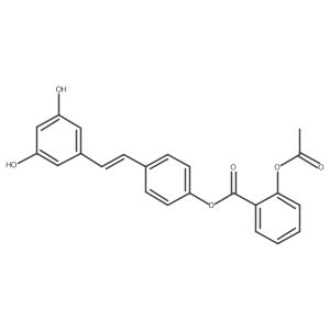 (E)-4-(3,5-Dihydroxystyryl)phenyl 2-acetoxybenzoate Structure