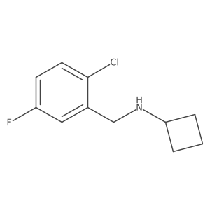 N-[(2-Chloro-5-fluorophenyl)methyl]cyclobutanamine Structure