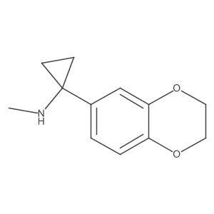 1-(2,3-dihydro-1,4-benzodioxin-6-yl)-N-methylcyclopropan-1-amine结构式