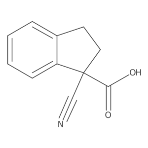 1-cyano-2,3-dihydro-1H-indene-1-carboxylic acid结构式