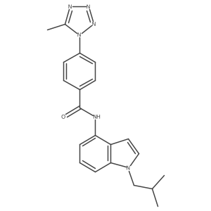 N-[1-(2-methylpropyl)-1H-indol-4-yl]-4-(5-methyl-1H-tetrazol-1-yl)benzamide Structure