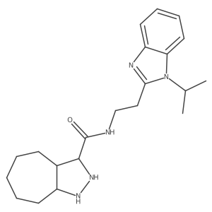 N-[2-(1-propan-2-ylbenzimidazol-2-yl)ethyl]-1,2,3,3a,4,5,6,7,8,8a-decahydrocyclohepta[c]pyrazole-3-carboxamide Structure