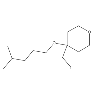 4-(Iodomethyl)-4-[(4-methylpentyl)oxy]oxane结构式