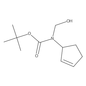 Carbamic acid, 2-cyclopenten-1-yl(hydroxymethyl)-, 1,1-dimethylethyl ester Structure