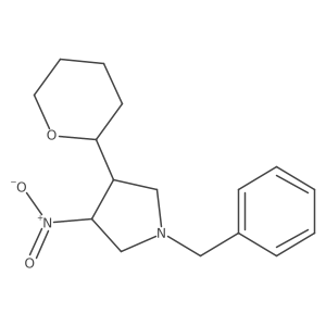 1-Benzyl-3-(tetrahydro-2h-pyran-2-yl)-4-nitropyrrolidine结构式