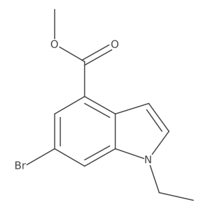 6-Bromo-1-ethyl-1H-indole-4-carboxylic acid methyl ester结构式