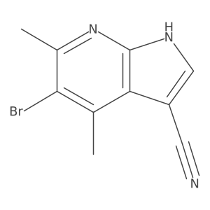 5-bromo-4,6-dimethyl-1H-pyrrolo[2,3-b]pyridine-3-carbonitrile Structure
