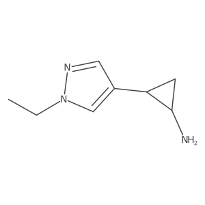 2-(1-ethyl-1H-pyrazol-4-yl)cyclopropan-1-amine Structure