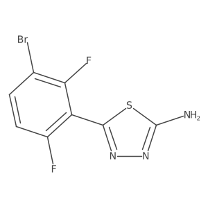 2-Amino-5-(3-bromo-2,6-difluorophenyl)-1,3,4-thiadiazole结构式
