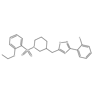 5-((1-((2-Ethoxyphenyl)sulfonyl)piperidin-3-yl)methyl)-3-(2-fluorophenyl)-1,2,4-oxadiazole结构式
