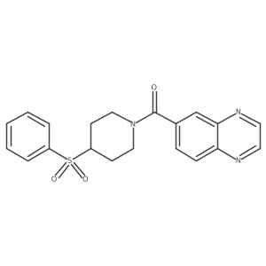 (4-(Phenylsulfonyl)piperidin-1-yl)(quinoxalin-6-yl)methanone Structure