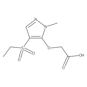 2-((4-(Ethylsulfonyl)-1-methyl-1H-pyrazol-5-yl)oxy)acetic acid结构式