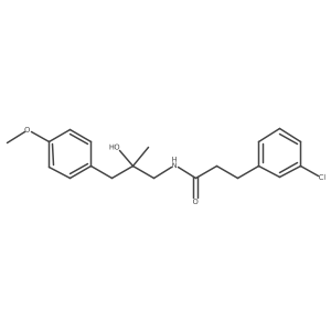 3-(3-chlorophenyl)-N-(2-hydroxy-3-(4-methoxyphenyl)-2-methylpropyl)propanamide结构式