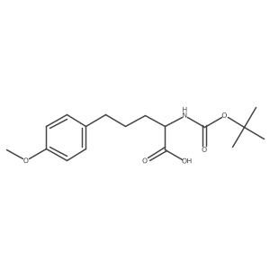 Boc-(S)-2-amino-5-(4-methoxyphenyl)pentanoic acid结构式
