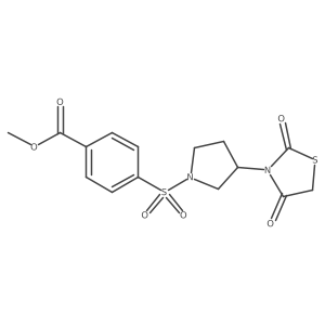 Methyl 4-((3-(2,4-dioxothiazolidin-3-yl)pyrrolidin-1-yl)sulfonyl)benzoate Structure