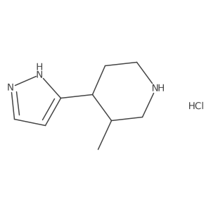 3-methyl-4-(1H-pyrazol-5-yl)piperidine;hydrochloride Structure