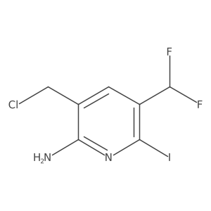 3-(Chloromethyl)-5-(difluoromethyl)-6-iodopyridin-2-amine Structure