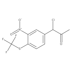 1-Chloro-1-(3-nitro-4-(trifluoromethylthio)phenyl)propan-2-one Structure