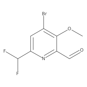 4-Bromo-6-(difluoromethyl)-3-methoxypicolinaldehyde Structure