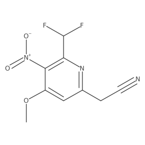 2-(Difluoromethyl)-4-methoxy-3-nitropyridine-6-acetonitrile Structure