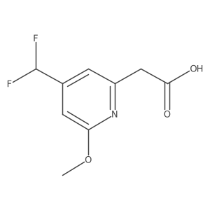 2-(4-(Difluoromethyl)-6-methoxypyridin-2-yl)acetic acid结构式