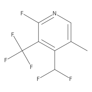 4-(Difluoromethyl)-2-fluoro-5-methyl-3-(trifluoromethyl)pyridine结构式