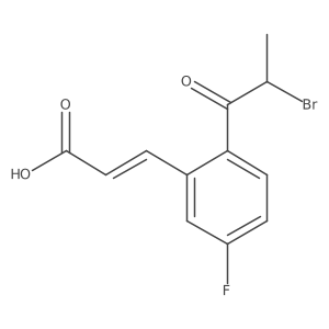 2-(2-Bromopropanoyl)-5-fluorocinnamic acid Structure