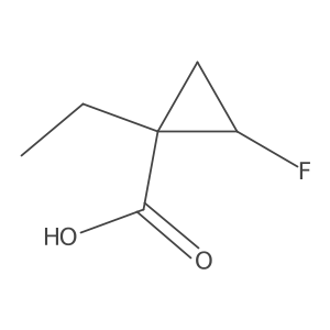 1-Ethyl-2-fluorocyclopropane-1-carboxylic acid结构式