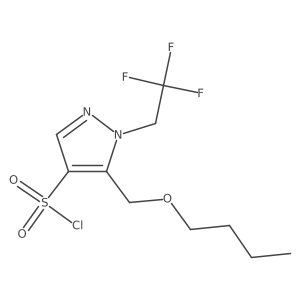 5-(butoxymethyl)-1-(2,2,2-trifluoroethyl)-1H-pyrazole-4-sulfonyl chloride结构式