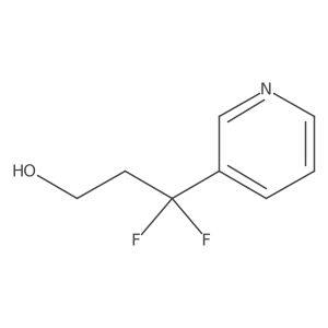 3,3-Difluoro-3-(pyridin-3-yl)propan-1-ol结构式