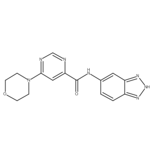 N-(1H-benzo[d][1,2,3]triazol-5-yl)-6-morpholinopyrimidine-4-carboxamide结构式