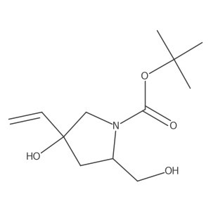 Tert-butyl 4-hydroxy-2-(hydroxymethyl)-4-vinyl-pyrrolidine-1-carboxylate Structure