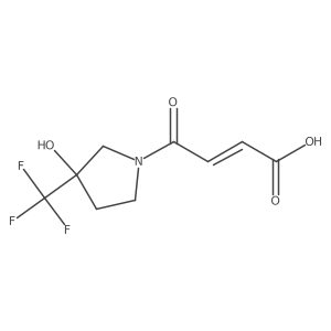 (E)-4-(3-hydroxy-3-(trifluoromethyl)pyrrolidin-1-yl)-4-oxobut-2-enoic acid Structure